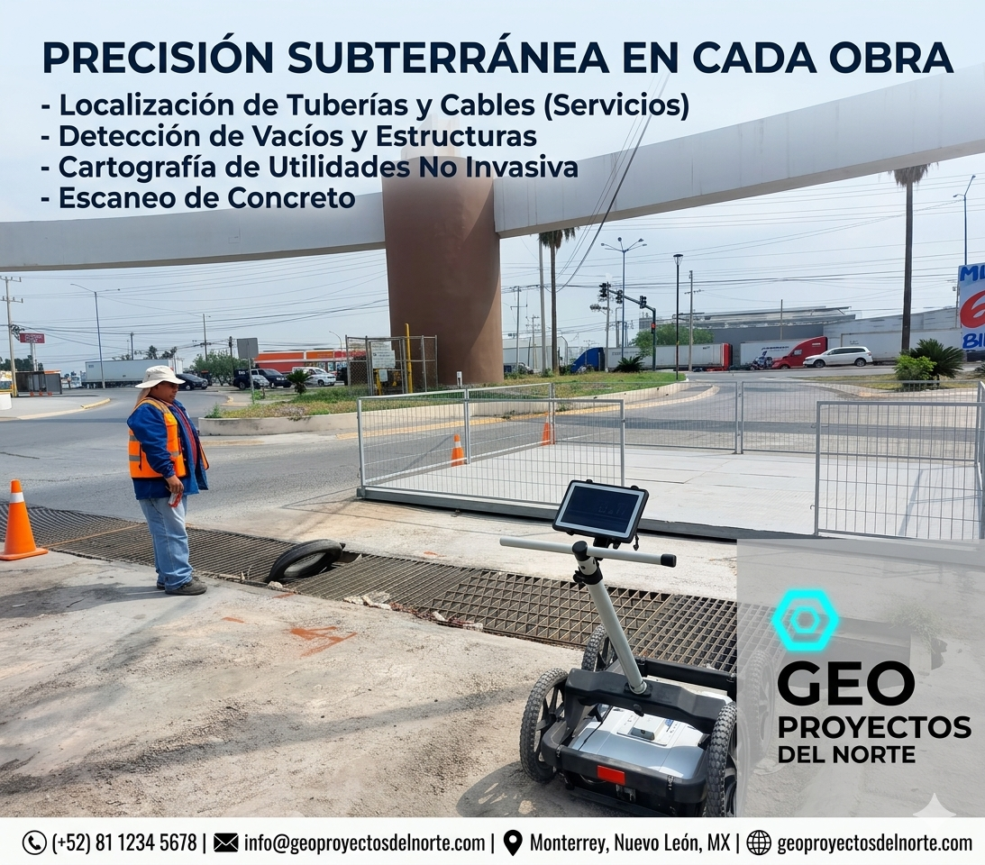 Detección GPR Obra Pública